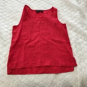 Jones & Co (Jones New York) pink linen top